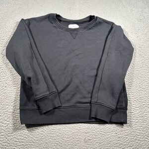 Alternative Pullover Fleece Sweatshirt Men Large Black Long Raglan Sleeve Casual